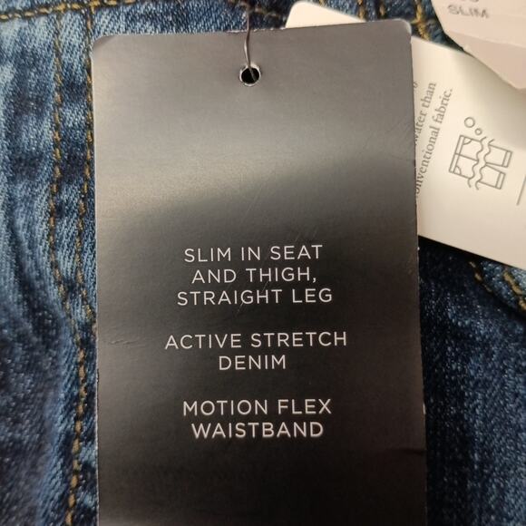 Lee Active Stretch Slim Straight Jeans Men's Size 36x30 Blue - Picture 3 of 8